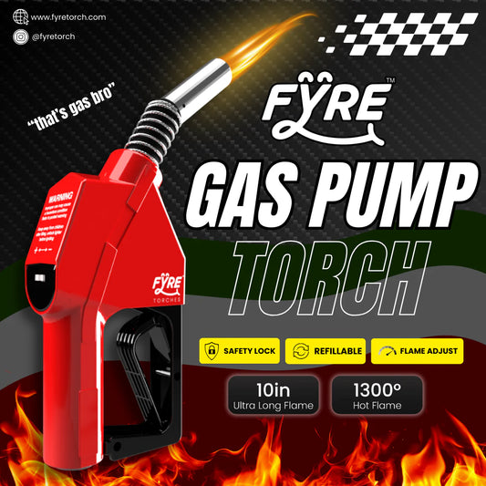 Gas Pump" Shaped Torch Refillable and Adjustable Flame
