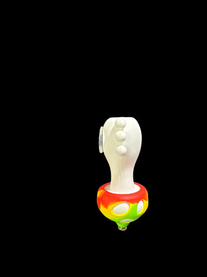 TIE DYE MUSHROOM SILICONE HAND PIPE