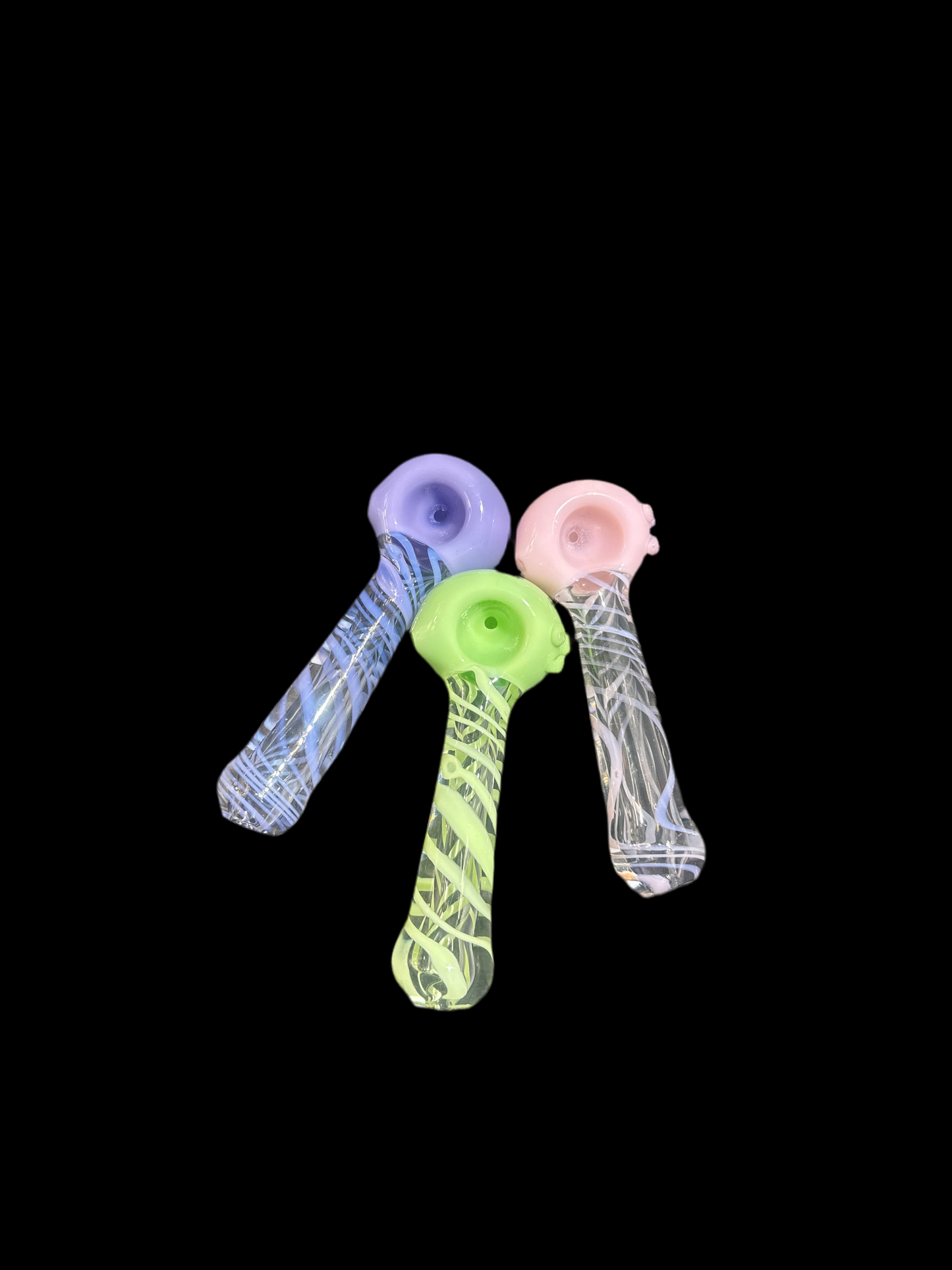 COLORFUL STRIPES GLASS HAND PIPE