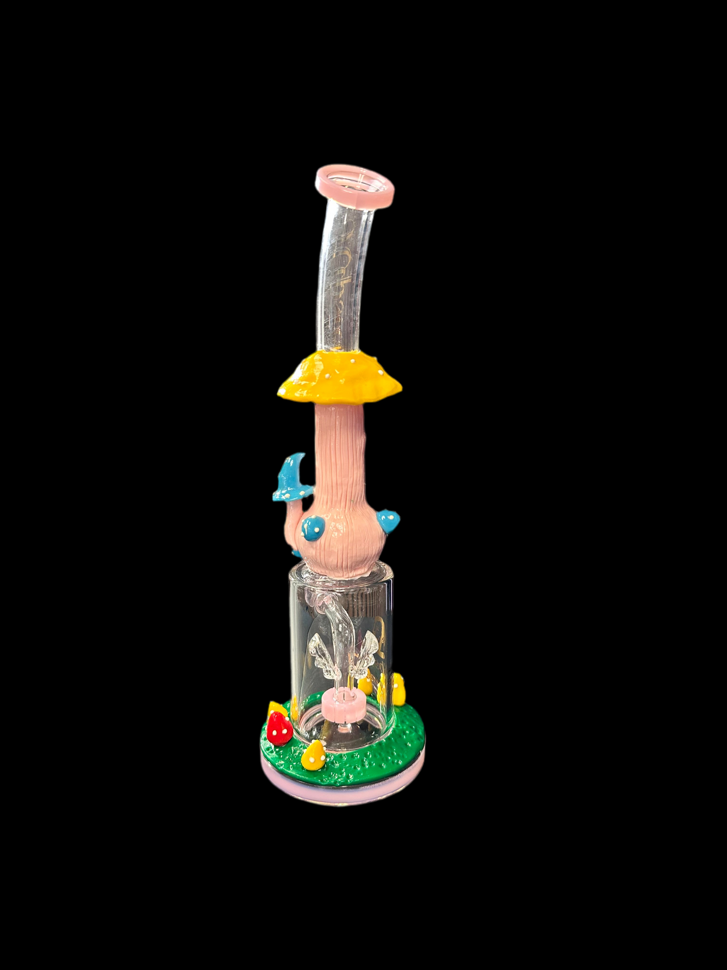 ONE EYE HIPSTER PINK GLASS BONG /DAB
