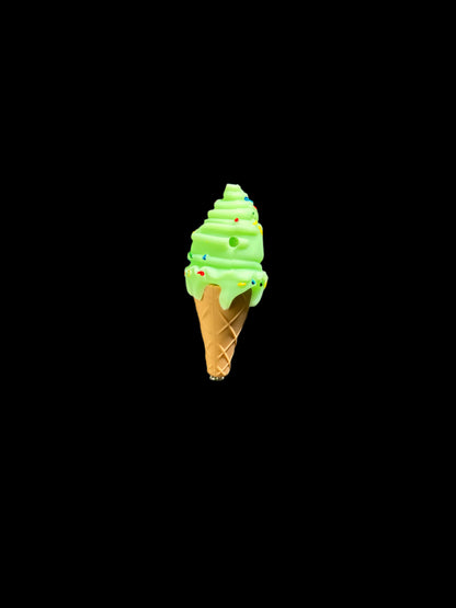GREEN ICE CREAM SILICONE HAND PIPE