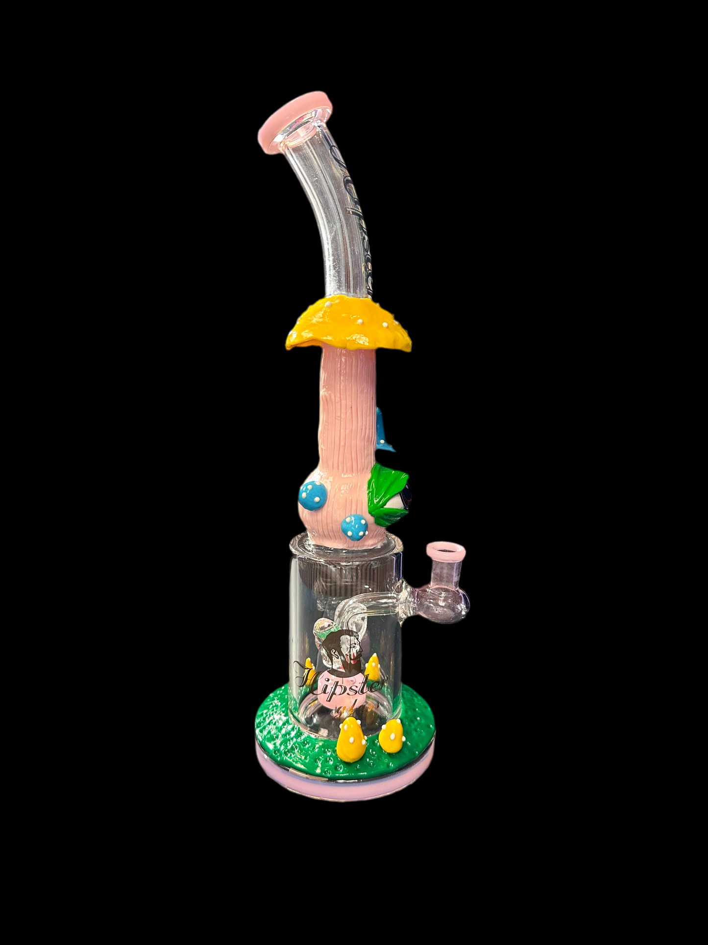 ONE EYE HIPSTER PINK GLASS BONG /DAB