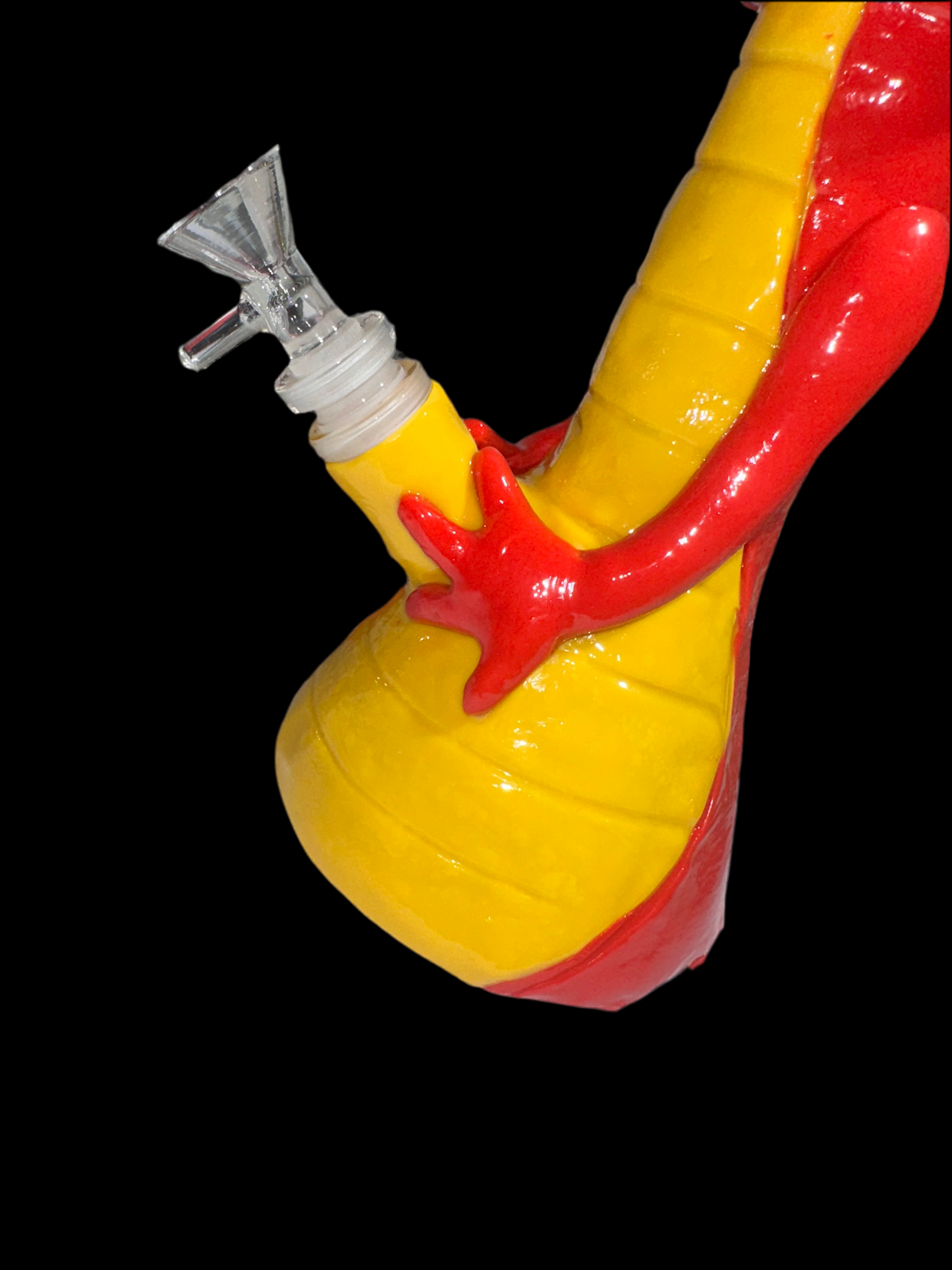 SCULPTED ALLIGATOR GLASS BONG / DAB “ GLOWS IN THE DARK