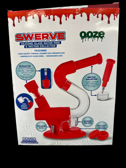 SWERVE SILICONE GLASS WATER PIPE & nectar collector