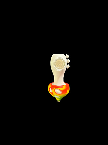 TIE DYE MUSHROOM SILICONE HAND PIPE